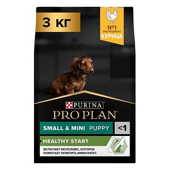 PRO PLAN Puppy Small & Mini сухой корм для щенков мелких и карликовых пород 1 - 10 кг Курица 3кг купить  зоотовары для животных