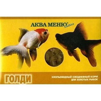 Аква Меню Голди хлопья 11гр корм для золотых рыбок купить  зоотовары для животных