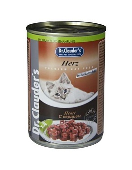 Dr.Clauder`s консервы для кошек сердце 12х415г купить  зоотовары для животных