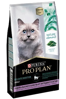 PRO PLAN Nature Elements Adult сухой корм для кошек с чувствительным пищеварение Индейка 7кг купить  зоотовары для животных