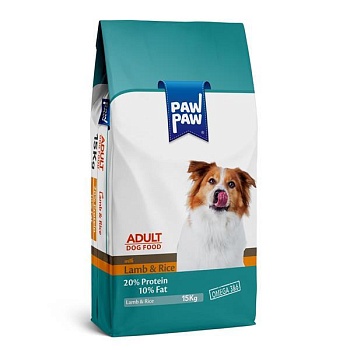 Pawpaw Adult Dog Food with Lamb & Rice сухой корм для собак с ягненком и рисом 15кг купить  зоотовары для животных
