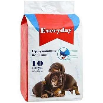 Everyday Впитывающие Пеленки для Животных Гелевые 60Х60См 10шт купить  зоотовары для животных