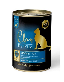CLAN De File консервы для кошек Гусь 12х340гр купить  зоотовары для животных