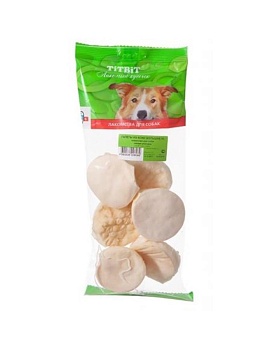 TiTBiT Галеты из кожи большие XL - мягкая упаковка 70г купить  зоотовары для животных