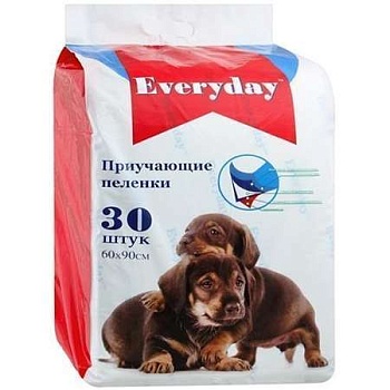 Everyday Впитывающие Пеленки для Животных Гелевые 60Х90См 30шт купить  зоотовары для животных