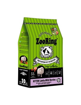 ZooRing KITTEN Сухой корм для кошек Ягненок с лесными ягодами 10 кг купить  зоотовары для животных