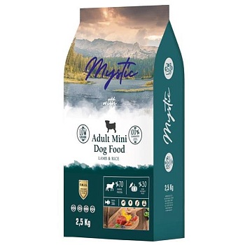 Mystic Adult Mini Dog Food Lamb & Rice сухой корм для собак с ягненком и рисом 2,5кг купить  зоотовары для животных
