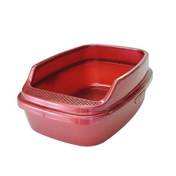 HOMECAT De Luxe туалет с бортиком красный перламутр (53см х 39см х 23см) 3519868 купить  зоотовары для животных