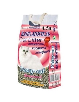 Наполнитель для кошек Пусси-Кет Древесный 3х4,5л купить  зоотовары для животных