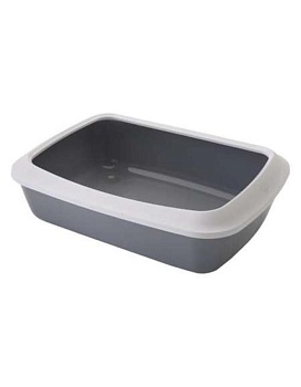 SAVIC Туалет для кошек LITTER TRAY ISIS 42см с бортом серый 0263-00WG купить  зоотовары для животных