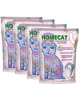 HOMECAT Волшебные кристаллы силикагелевый наполнитель для кошачьих туалетов 4х7,6л купить  зоотовары для животных
