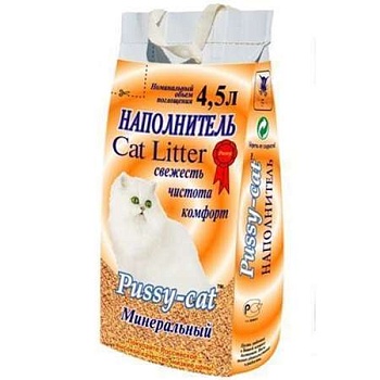 Наполнитель для кошек Пусси-Кет Наколнитель Минеральный 3х4,5л купить  зоотовары для животных