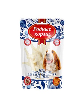 РОДНЫЕ КОРМА Светлые лакомство для собак лапки куриные 26гр купить  зоотовары для животных