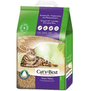 БРАК Cat's Best Smart Pellets Древесный комкующийся наполнитель для длинношерстных кошек 10кг купить  зоотовары для животных