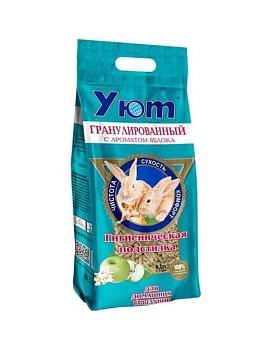 УЮТ гранулированный с ароматом яблока гигиеническая подстилка 3х9л купить  зоотовары для животных