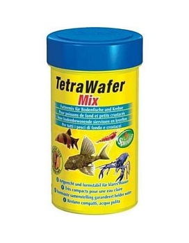 TETRA WaferMix Смесь основного корма для тровоядных, хищных, донных рыб с добавлением креветок 15г купить  зоотовары для животных