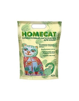 HOMECAT Алоэ Вера силикагелевый наполнитель для кошачьих туалетов с ароматом Алоэ Вера 12,5л купить  зоотовары для животных