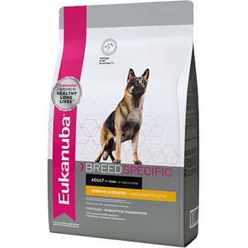 EUKANUBA BREED SPECIFIC GERMAN SHEPHERD ADULT сухой корм для взрослых собак породы Немецкая Овчарка 10кг купить  зоотовары для животных