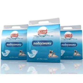 Cliny Подгузники для Собак и Кошек 15-30Кг Размер Xl 7Шт. купить  зоотовары для животных
