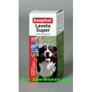 Beaphar Laveta Super Витамины для Собак для Шерсти 50 Мл купить  зоотовары для животных
