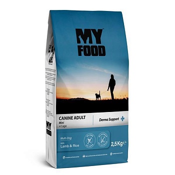 Myfood Canine Adult Mini Multi-Dog with Lamb & Rice сухой корм для собак с ягненком и рисом 2,5кг купить  зоотовары для животных