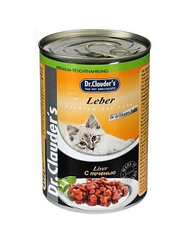 Dr.Clauder`s консервы для кошек печень 12х415г купить  зоотовары для животных