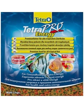 TETRA Pro Energy корм чипсы для всех видов рыб для дополнительной энергии 100г купить  зоотовары для животных