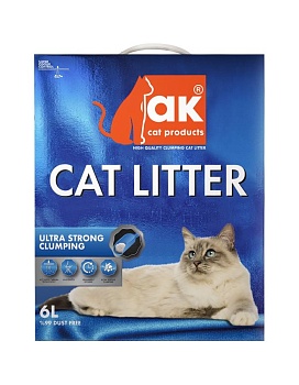 AK Cat Ultra Strong Clumping Комкующийся бентонитовый наполнитель без армотизатора 6л купить  зоотовары для животных