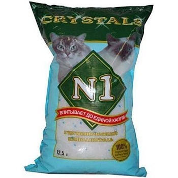 №1 Crystals Силикагелевый наполнитель для кошек 12,5л купить  зоотовары для животных