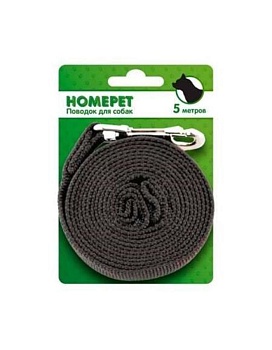 HOMEPET Поводок брезентовый 5 метров 5125372 купить  зоотовары для животных