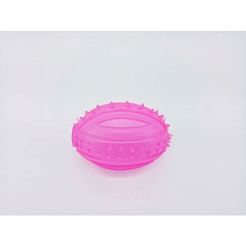 HOMEPET Игрушка для собак Мяч Регби с шипами прозрачный с пищалкой TPE 8,9см купить  зоотовары для животных