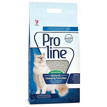 Proline комкующийся бентонитовый наполнитель для кошачьего туалета гипоаллергенный без запаха 10л купить  зоотовары для животных