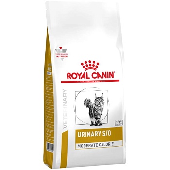 Royal Canin Urinary S/O Moderate Calorie сухой корм для кошек 1,5кг купить  зоотовары для животных