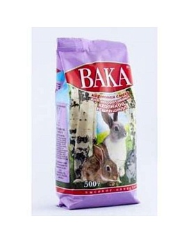 ВАКА Высокое Качество корм для шиншилл и декоративных кроликов 500гр купить  зоотовары для животных