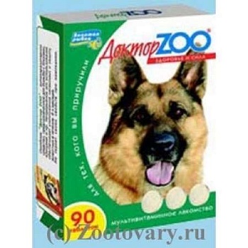 Доктор Zoo Витамины Здоровье и Сила для Собак 6х90таб купить  зоотовары для животных