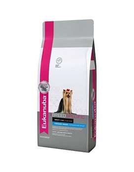 EUKANUBA BREED SPECIFIC YORKSHIRE TERRIER ADULT сухой корм для взрослых собак породы Йоркширский Терьер 1кг купить  зоотовары для животных