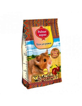 РОДНЫЕ КОРМА корм для хомяков фрукты 400гр купить  зоотовары для животных