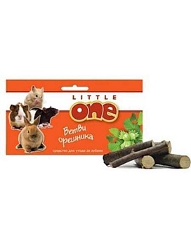LITTLE ONE Лакомство для грызунов ветви Орешника для ухода за зубами 50г купить  зоотовары для животных