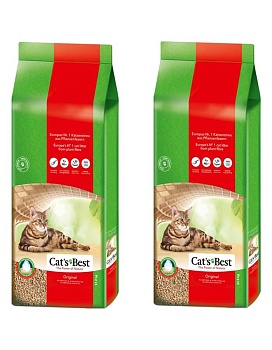 Cat's Best Original Древесный комкующийся наполнитель 2х40л купить  зоотовары для животных