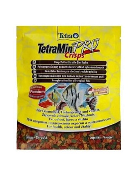 TETRA Min Pro Crisps Основной корм-чипсы для всех видов декоративных рыб 12г купить  зоотовары для животных
