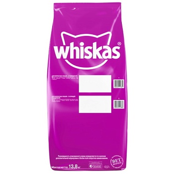 Whiskas Вкусные Подушечки с Нежным Паштетом Говядина 13,8кг купить  зоотовары для животных