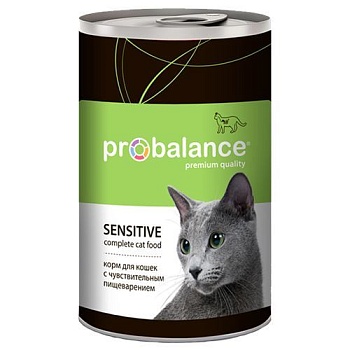 ПРОБАЛАНС Sensitive Консервы для кошек Чувствительное пищеварение 12х415г купить 