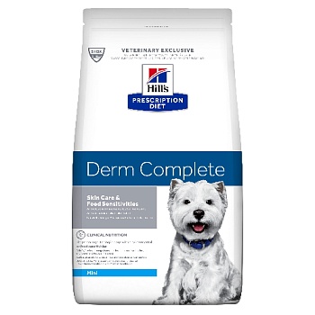 Hill`s PD Derm Complete сухой корм для собак малых и миниатюрных пород полноценный диетический рацион для защиты кожи 6кг купить 