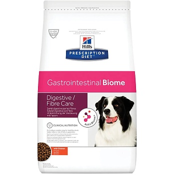 Hill's Prescription Diet Gastrointestinal Biome сухой диетический корм для собак при расстройствах пищеварения и для заботы о микробиоме кишечника курица 1,5кг купить 