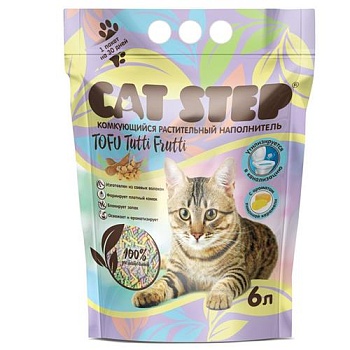 Cat Step Наполнитель растительный комкующийся TofuTutti Frutti 6л купить 