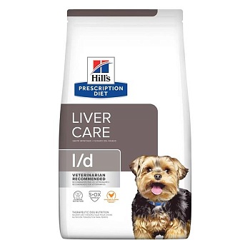 Hill`s Prescription Diet Liver Care L/D сухой диетический корм для собак при заболевании печени 4кг купить 