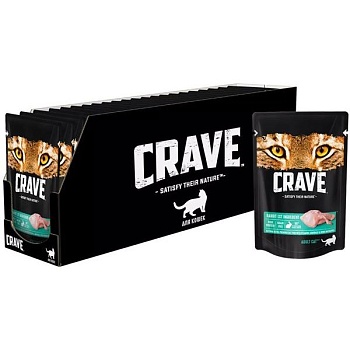 CRAVE Корм консервированный для взрослых кошек Кролик (пауч) 30х70гр купить 