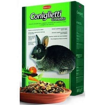 PADOVAN GRANDMIX coniglietti для декоративных кроликов 850гр купить 