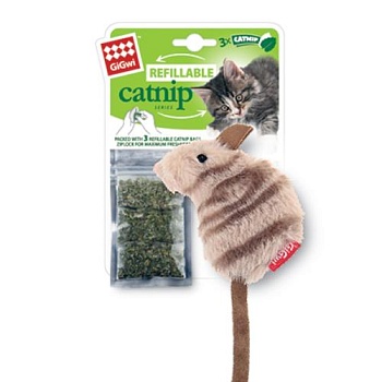 GiGwi Игрушка для кошек Мышка с кошачей мятой купить 