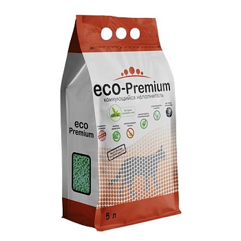 Наполнитель ECO-Premium Комкующийся Зеленый чай 5л купить 